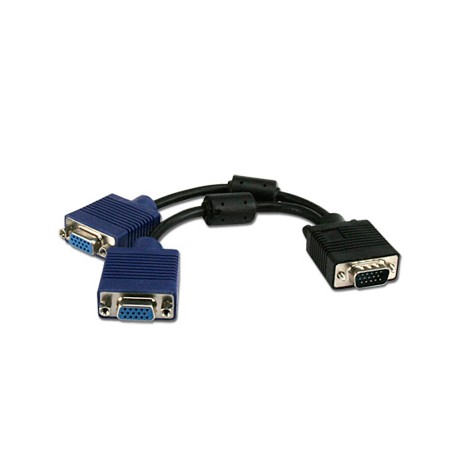 Câble VGA HD15 mâle vers 2 VGA femelle Connectland