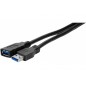 Rallonge USB 3.0 A /A noire 1m