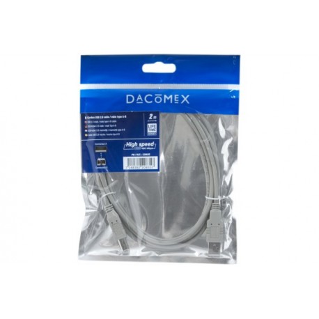 Dacomex sachet cable usb 2.0 tpe a-b type 2.00 m