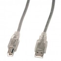 Connectland USB-V2-AB-3M Câble USB Version 2.0 480 Mbps A Mâle vers B Mâle 3 m Argent