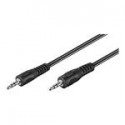 Câble audio stéréo Jack 3.5mm Mâle / Mâle 1,5m Noir