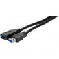 Rallonge USB 3.0 A-A noire  2m