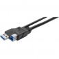 Câble USB 3.0 A/B noir 2m