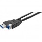 Cordon USB 3.0 A/B  3M- Noir
