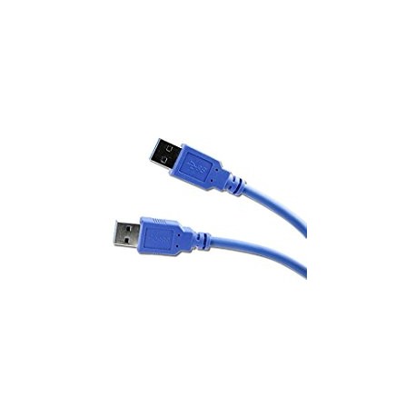 Câble USB v3 A mâle vers A mâle 1.8m bleu