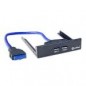 Panneau frontal 3.5 2 Ports USB 3.0 Noir