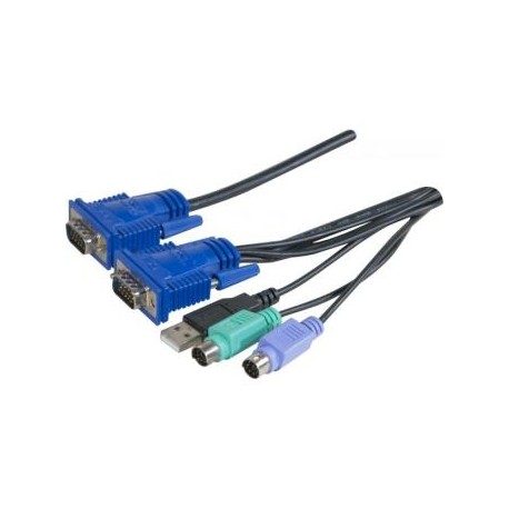 Dexlan cordon combo kvm VGA/PS2+USB - 3,0m