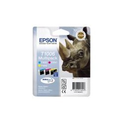 Epson T1006 Rhinocéros - Pack de 3 cartouches d'origine - Cyan, Magenta, Jaune