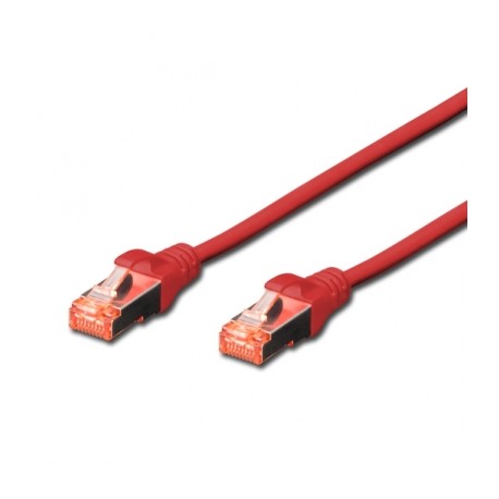 Câble RJ45 S/FTP catégorie 6 25cm rouge