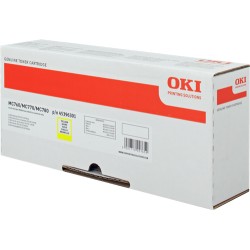 Toner laser Oki 45396301, toner jaune pour imprimante Oki mc760, 770, 780 series - Negocieplus.com
