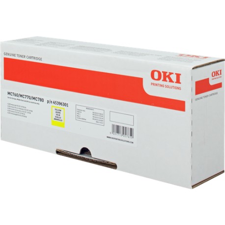 Toner laser Oki 45396301, toner jaune pour imprimante Oki mc760, 770, 780 series