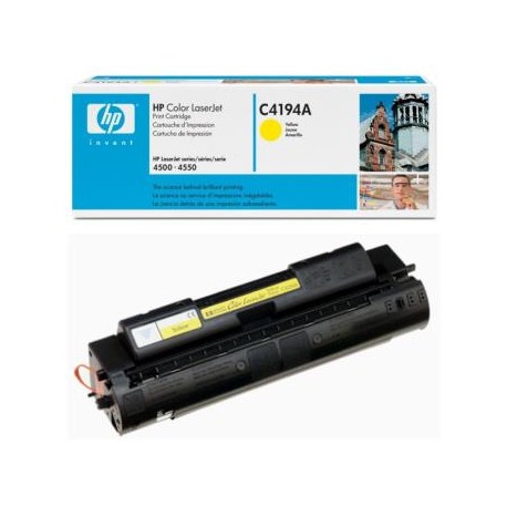 Cartouche de toner jaune HP LaserJet C4194A 