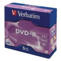 Verbatim DataLifePlus - Pack de 5  DVD+R - 4.7 Go 16x avec boitier cd