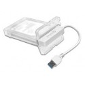Connectland BE-USB3-322-WH Boîtier externe 2 en 1 pour disque 2.5'' SATA USB 3 Blanc