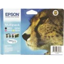 Epson T0715 Guépard - Pack de 4 cartouches noire, cyan, magenta, jaune