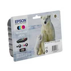 Epson T26XL Multipack Ours polaire Cartouche haute capacité Noir Couleur