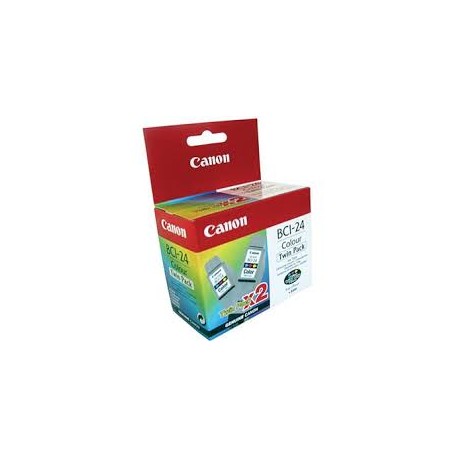 Canon BCI-24C Pack de 2 cartouches d'encre d'origine Couleur