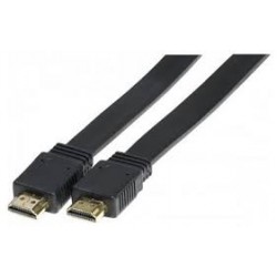 Cordon HDMI haute vitesse plat noir 1,50m