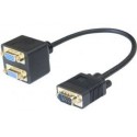 Cable 1 vga /m vers 2 vga /f - 30CM