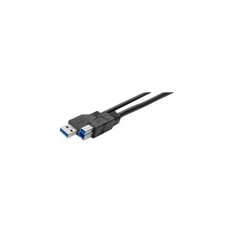 Cordon éco USB 3.0 A / B noir - 1,0 m