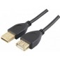 Connect Or 3 m ferrites Plus USB 2.0 Extension A/A Cordon – Noir