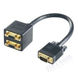Connect 1 x VGA mâle vers 2 x VGA Femelle Câble VGA