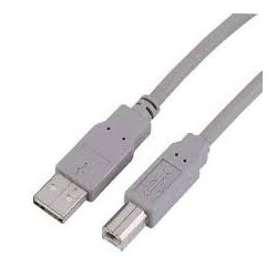 Cable USB 2.0 pour imprimante A vers B 1.8 mètres Gris