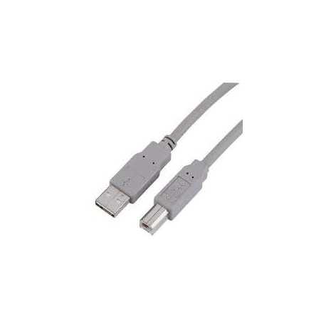 Cable USB 2.0 pour imprimante A vers B 1.8 mètres Gris
