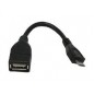 Câble adaptateur OTG USB A femelle / Micro USB mâle MCL - Noir