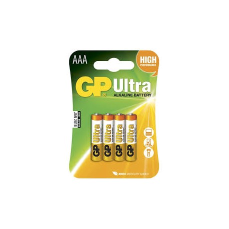 GP BATTERIE GP24AU-2U4 Piles alcalines Ultra  AAA/AM4/E92 1,5V