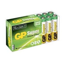 GP Batteries GP24A-2B16 AAA Super Lot de 16 Piles LR03