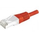 Cordon RJ45 catégorie 6 S/FTP rouge - 1 m