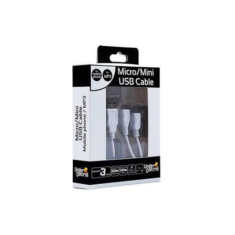 Under Control - Cable USB micro/mini Blanc