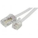 Cordon téléphonique RJ11 vers RJ45 Blanc - 15.00M