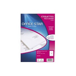 Office Star Boîte de 1600 Etiquettes - Multi-Usages - 99,1x 33,9mm - Blanc (OS43436)