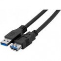 Rallonge USB 3.0 type A / A noire - 1,8 m