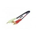 Cordon stéreo Jack 3.5 mm vers 2 x RCA PC99 - 10 m