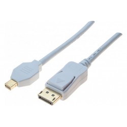 Cordon displayport / mini displayport 1.2 blanc - 1M