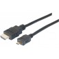 Cordon HDMI haute vitesse avec ethernet micro HDMI 1,00m