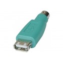 ADAPTATEUR USB 2.0 A F / MDIN6 M VERT MONOBLOC