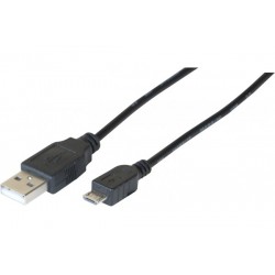 Cordon eco USB 2.0 A / MICRO B noir - 0,5 m