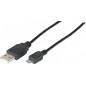 Cordon eco USB 2.0 A / MICRO B noir - 0,5 m