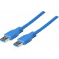 Cordon usb 3.0 a / a bleu 2,0 m