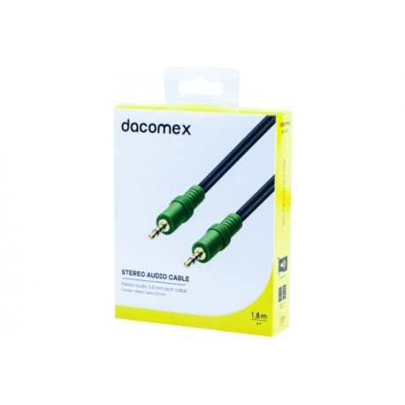 DACOMEX Cordon stéréo jack 3.5 mm - 1,8 m