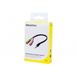 DACOMEX Adaptateur micro et casque stéréo jack 3.5 mm