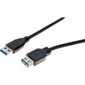 Rallonge USB 3.0 type A / A noire - 3,0 m