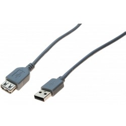 Rallonge USB 2.0 grise - 5,0 m