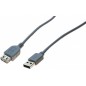 Rallonge USB 2.0 grise - 5,0 m