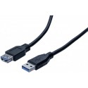 Rallonge éco USB  3.0 type A / A noire - 0,5 m