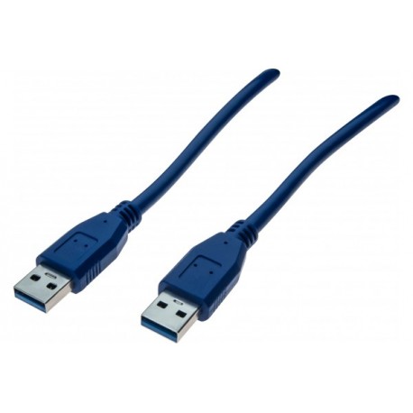 Cordon USB 3.0 type A / A bleu - 2,0 m